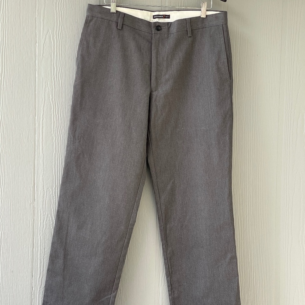 Dockers Men's Dress Plants Straight Fit Size 36x30 Gray